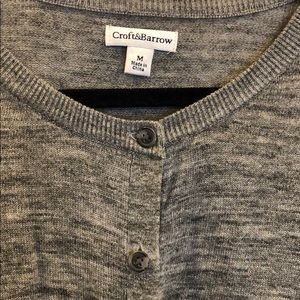 2/$10 Croft & Barrow gray cardigan